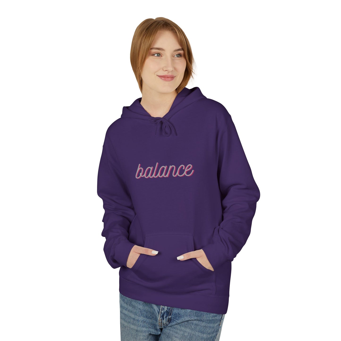 Balance Script Hoodie Typography Pullover