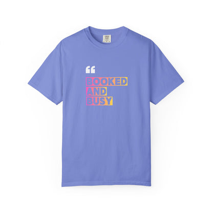 Booked and Busy Graphic Cotton Tee for Book Lovers