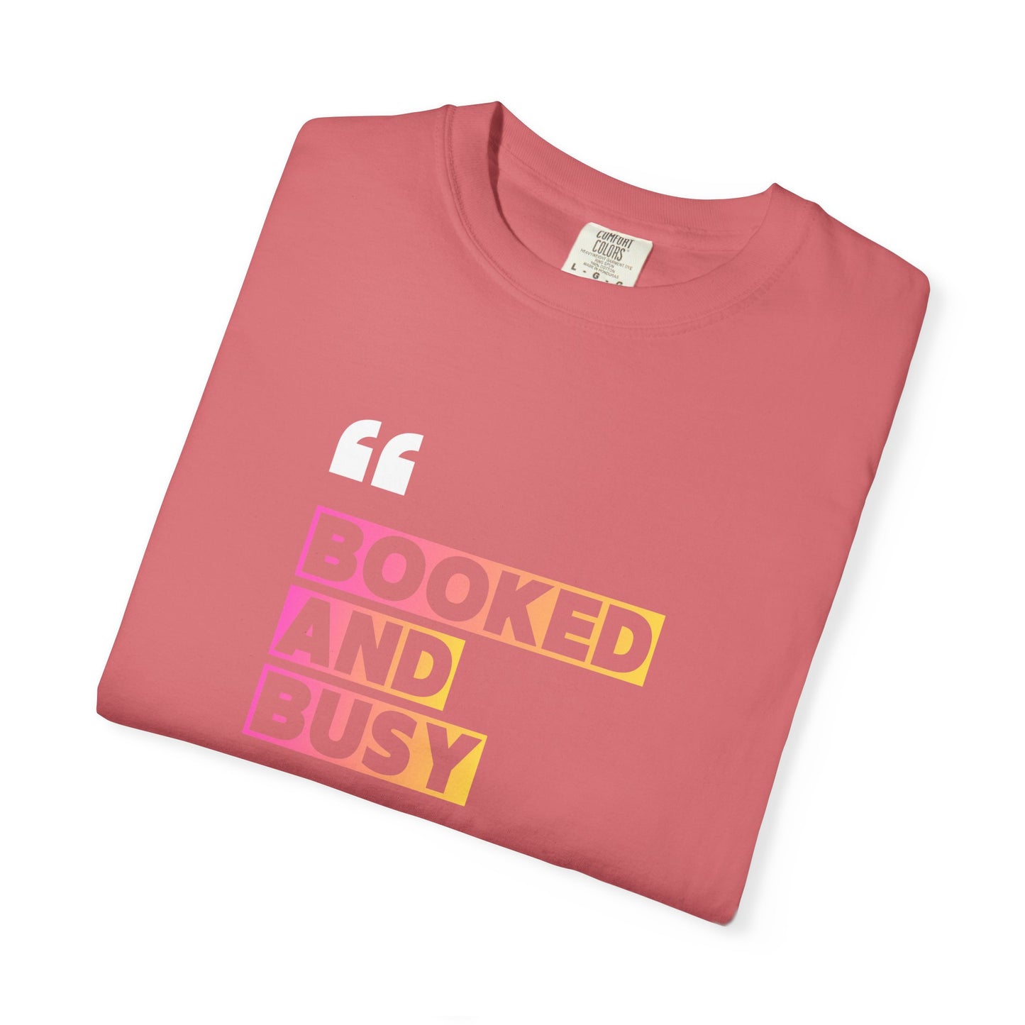 Booked and Busy Graphic Cotton Tee for Book Lovers