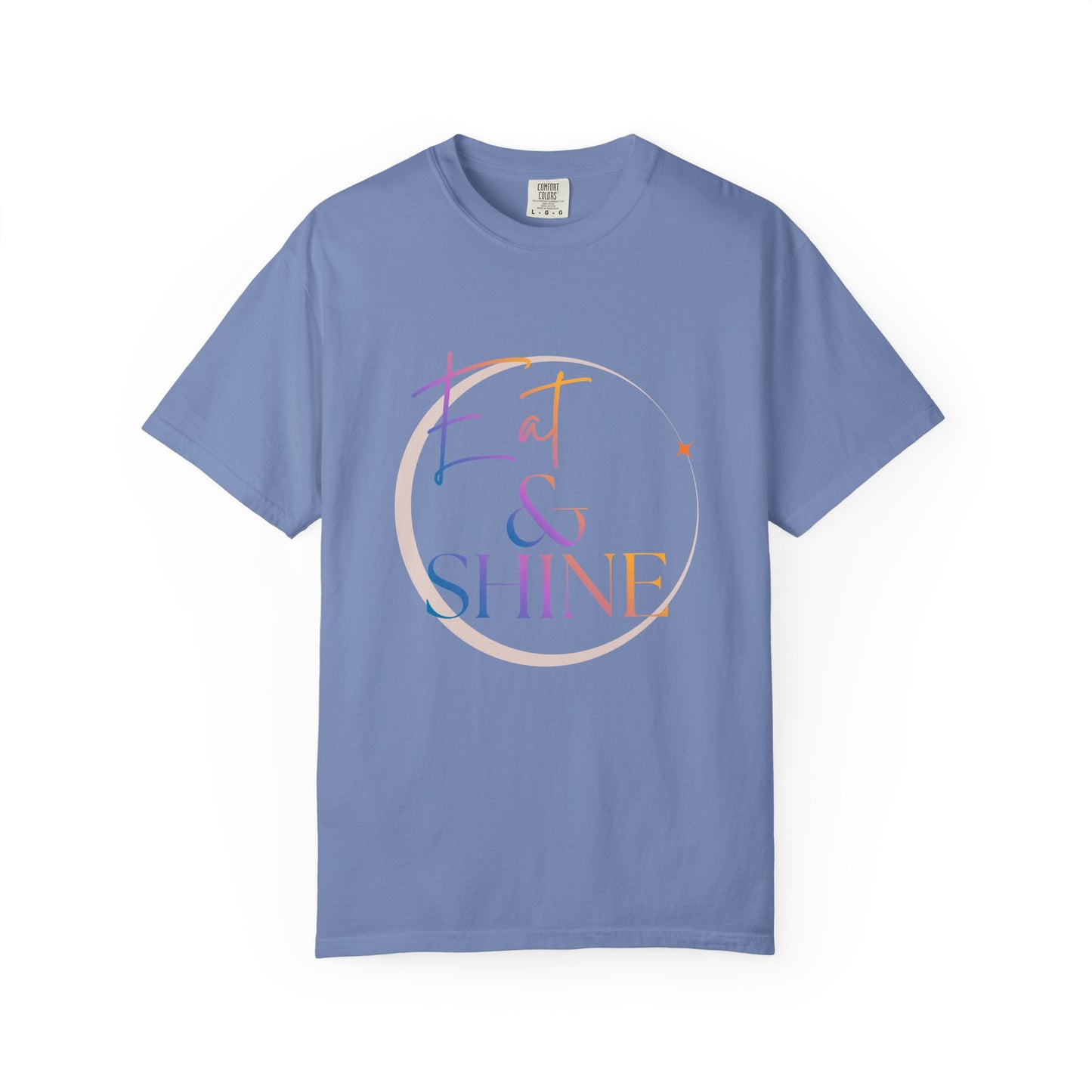 Eat & Shine T-Shirt — Minimal Gold Script Graphic Tee
