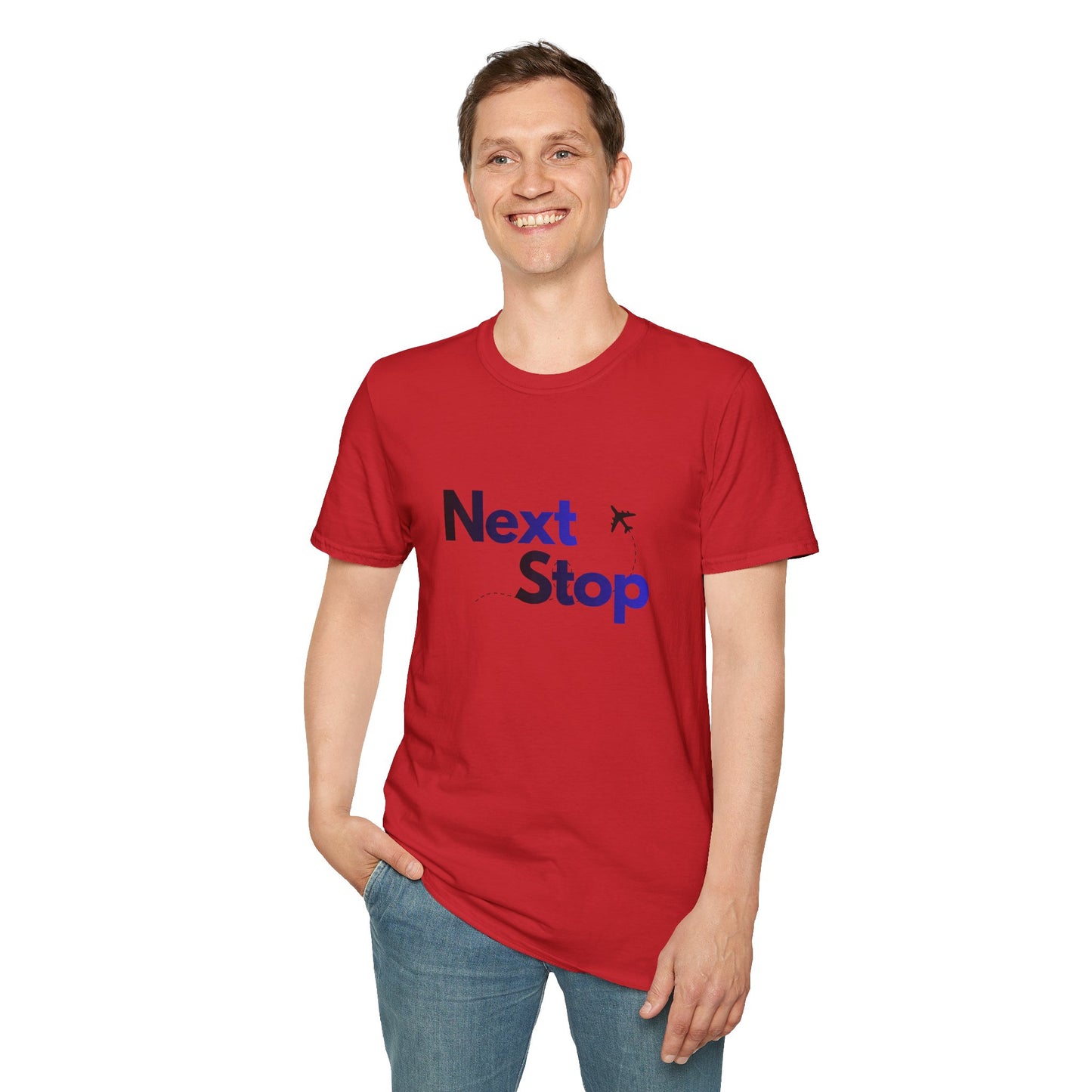 Next Stop T-Shirt  Travel Tee with Airplane Graphic