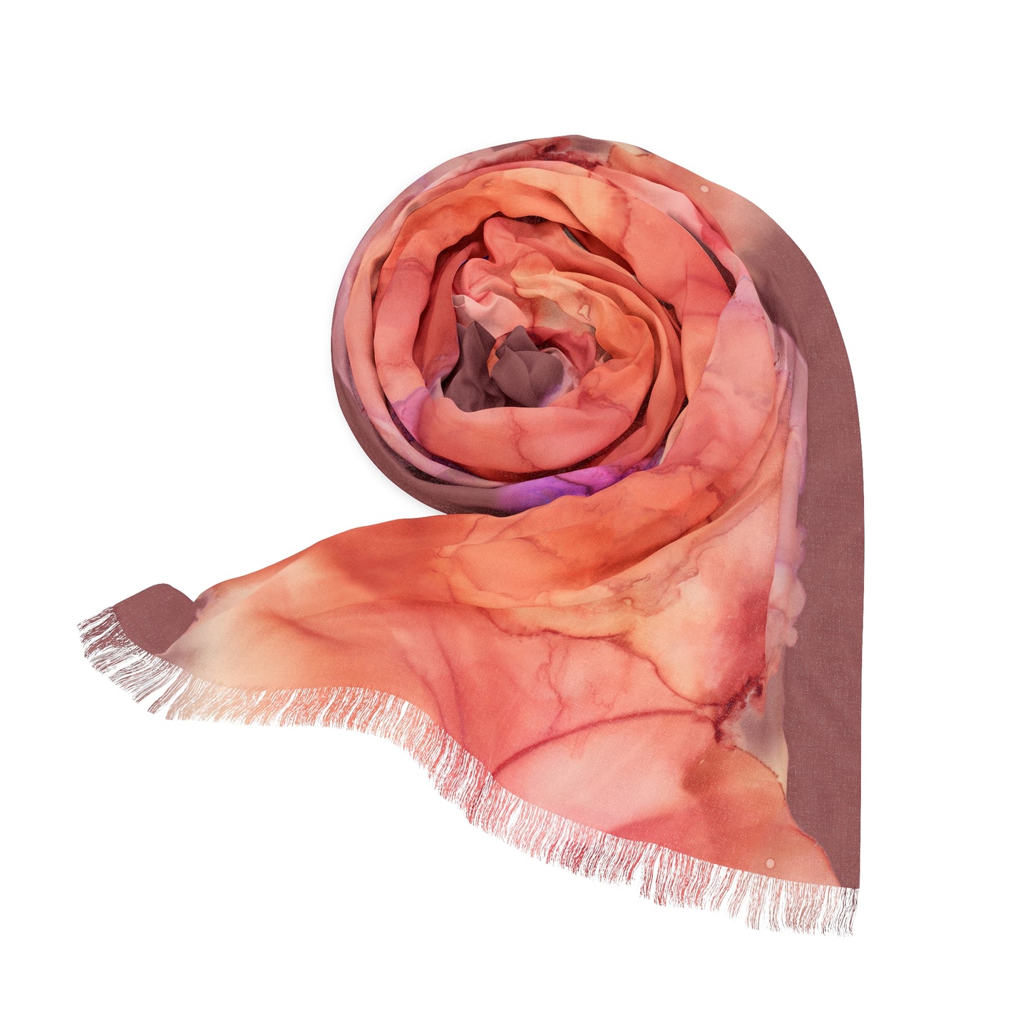 Floral Watercolor Peach Rose Wrap for Spring & Gift Giving