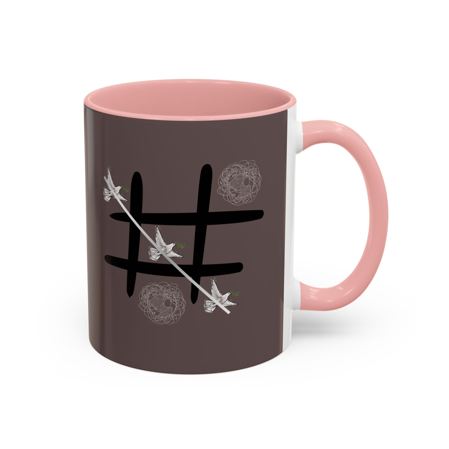 Peace Wins Ceramic Coffee Cup Peace/War design (11/15oz)