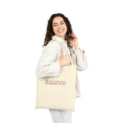 Balance Canvas Tote Bag - Minimalist Eco-Friendly Grocery & Everyday Shopper