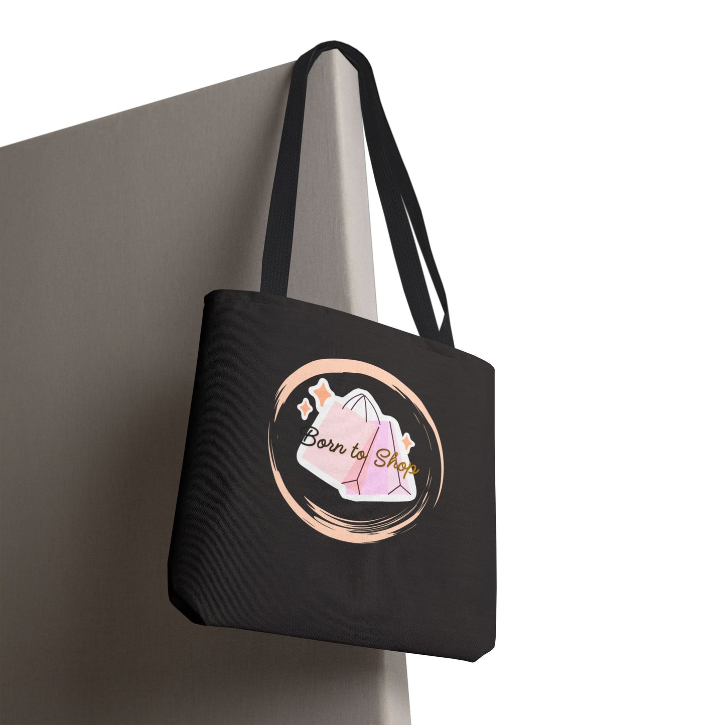 Shopping Tote Bag — "Born to Shop" Graphic Tote