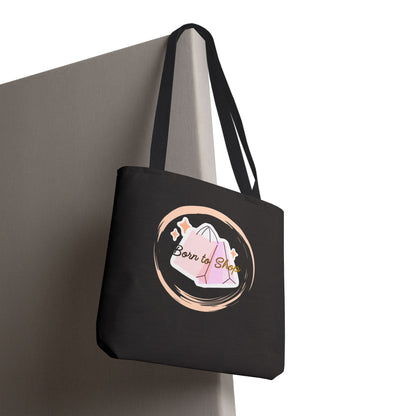 Shopping Tote Bag — "Born to Shop" Graphic Tote