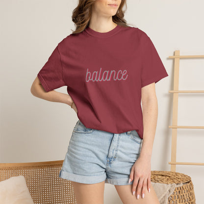 Balance Tee — Minimalist Inspirational  T-Shirt  'balance' Text