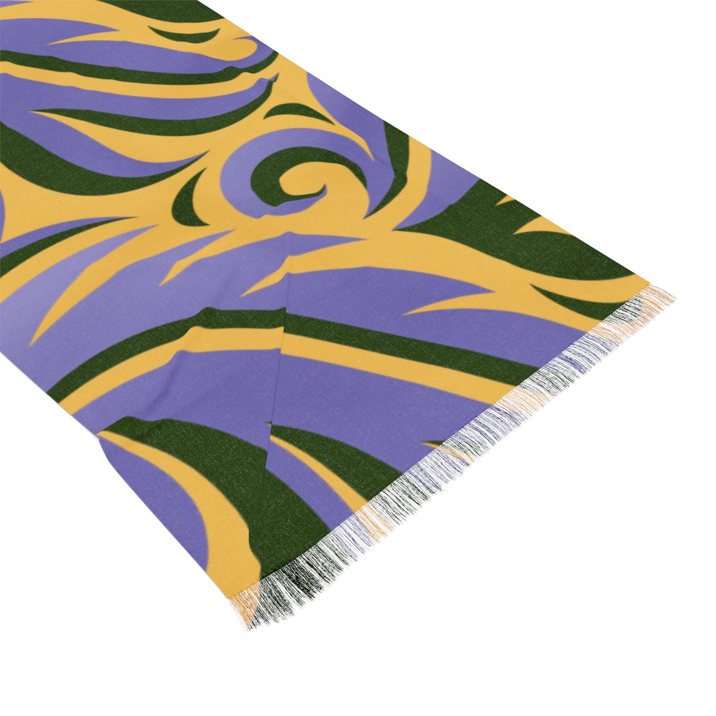 Purple Swirl , Gold Decorative Fashion Scarf