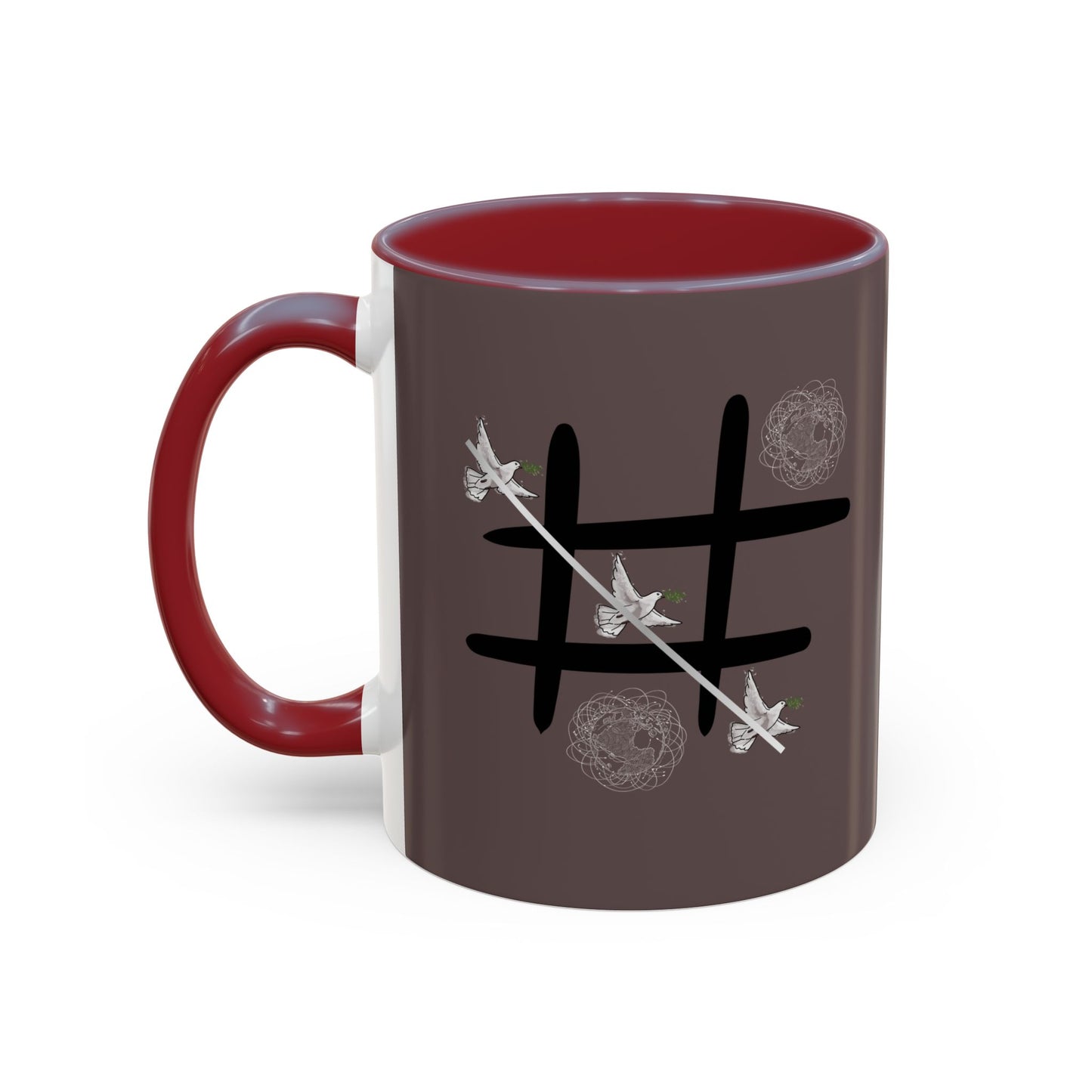 Peace Wins Ceramic Coffee Cup Peace/War design (11/15oz)