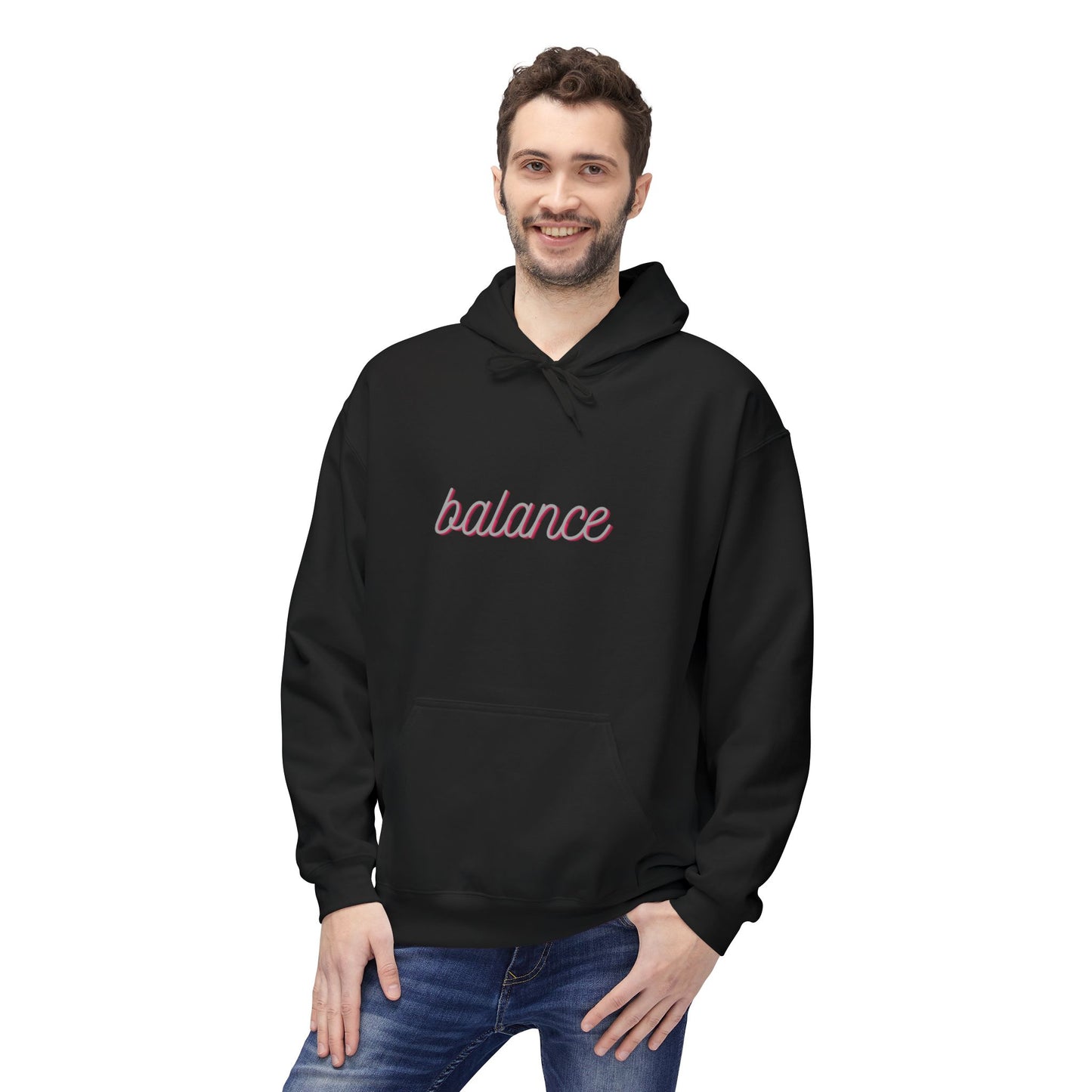 Balance Script Hoodie Typography Pullover