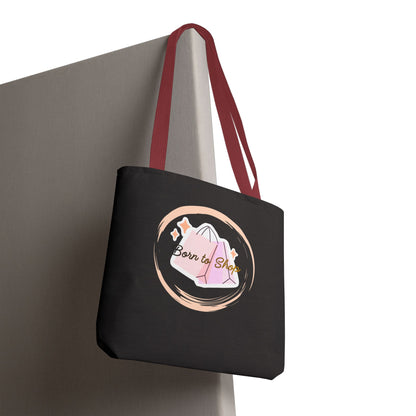 Shopping Tote Bag — "Born to Shop" Graphic Tote