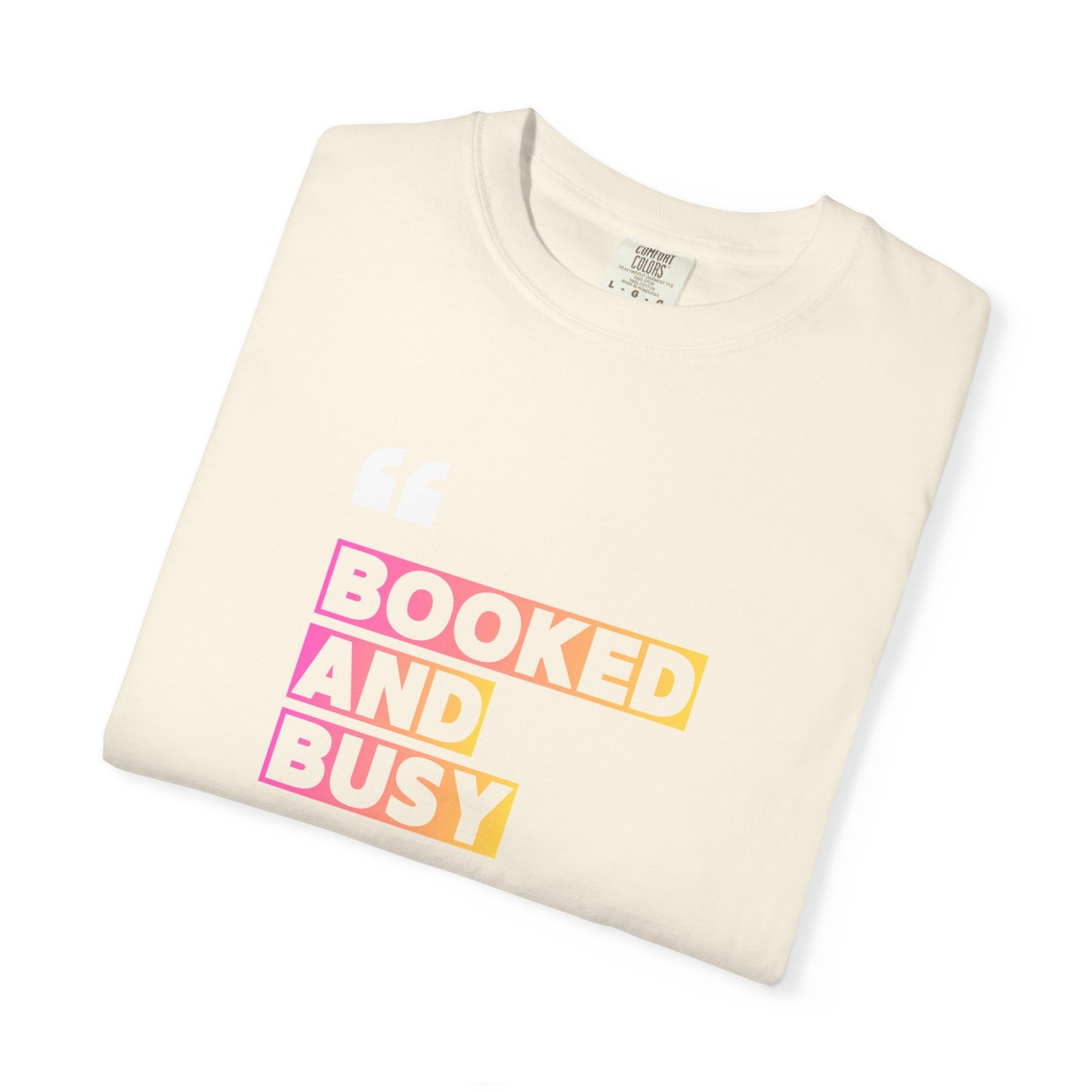 Booked and Busy Graphic Cotton Tee for Book Lovers