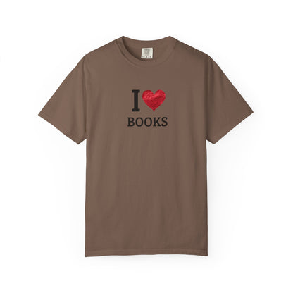I Love Books T-Shirt — Vintage Love Books Tee for Readers & Book Lovers