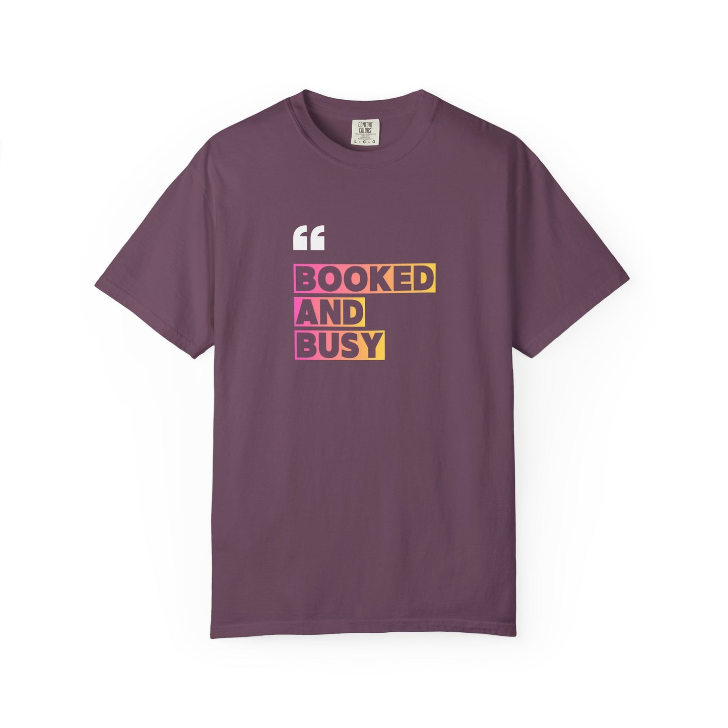 Booked and Busy Graphic Cotton Tee for Book Lovers