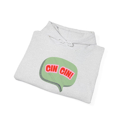 Cin Cin! Speech Bubble Hoodie Italian Cheers Graphic Sweatshirt