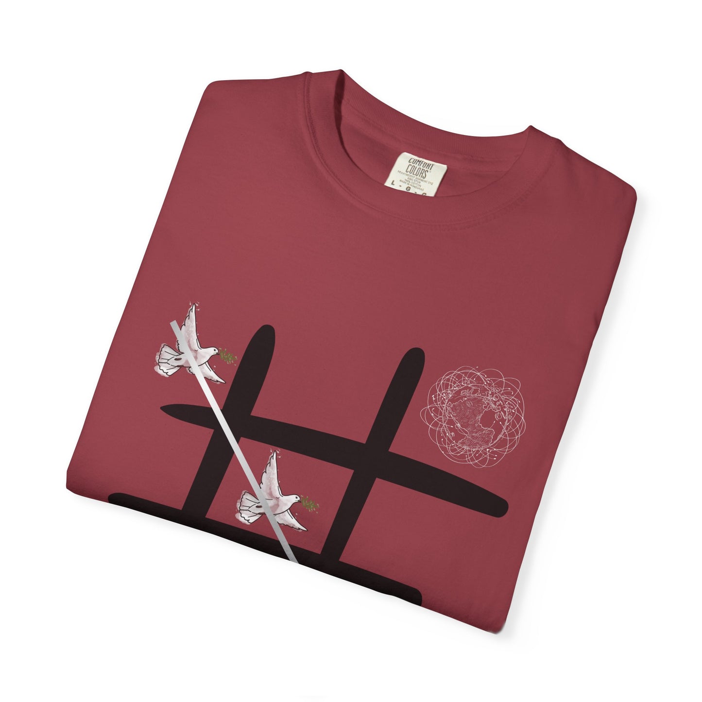 Tic Tac Doves Graphic T-Shirt Peace Wins