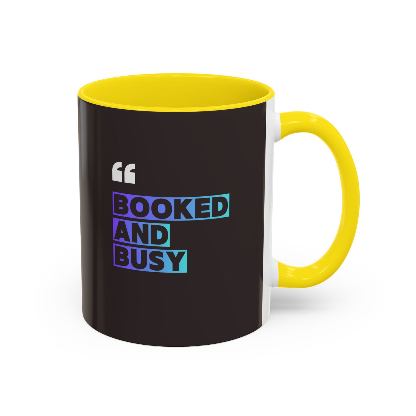 Booked and Busy Accent Coffee Mug — 11/15oz
