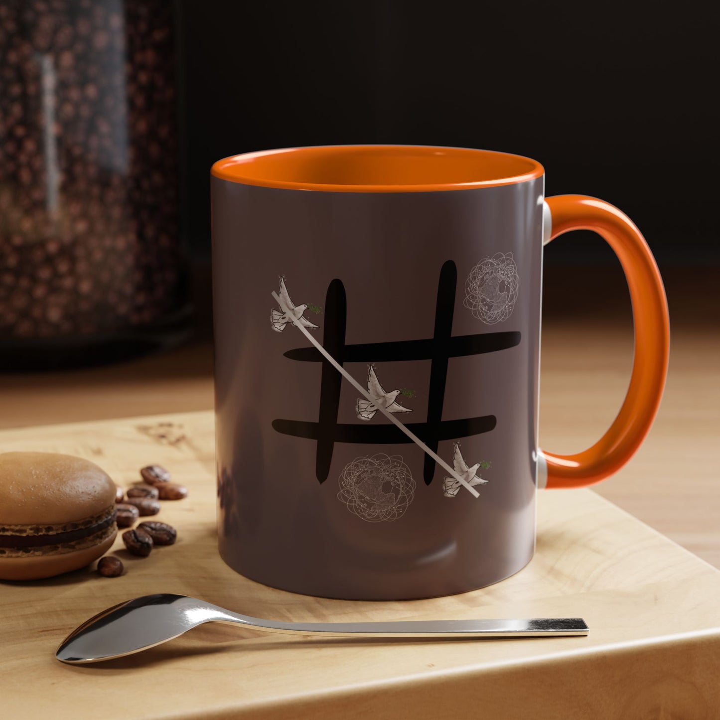 Peace Wins Ceramic Coffee Cup Peace/War design (11/15oz)