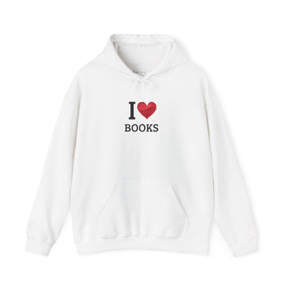 I  Love Books Hoodie — Cozy Reading Sweatshirt for Book Lovers