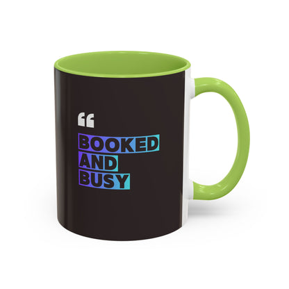 Booked and Busy Accent Coffee Mug — 11/15oz