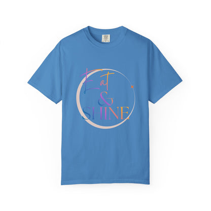 Eat & Shine T-Shirt — Minimal Gold Script Graphic Tee