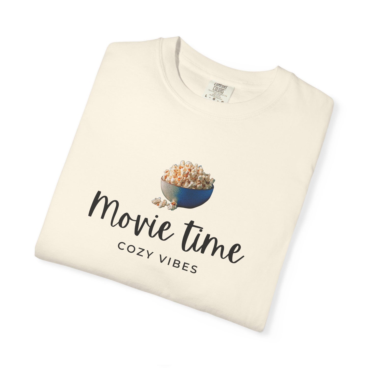 Movie Time T-Shirt – Cozy Vibes Popcorn Graphic Tee