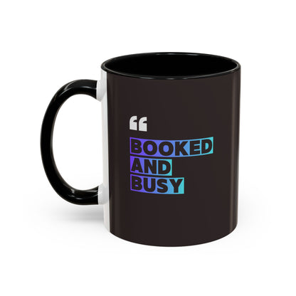 Booked and Busy Accent Coffee Mug — 11/15oz