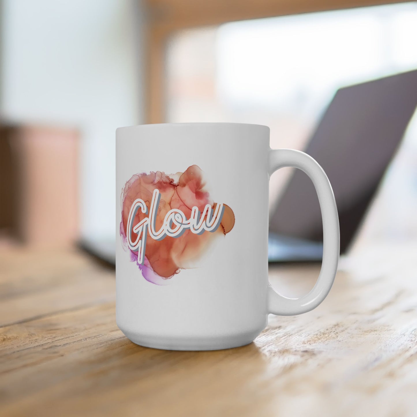 Glow Watercolor Inspirational Floral Ceramic Coffee Cup (11oz/15oz)