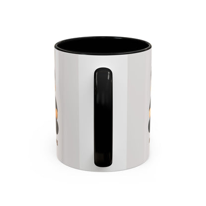 Accent Coffee Mug — 'Start Strong' Motivational Character Coffee Mug