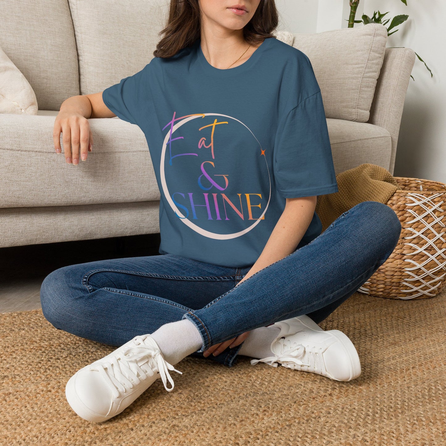 Eat & Shine Pastel Sunrise Inspirational T-Shirt