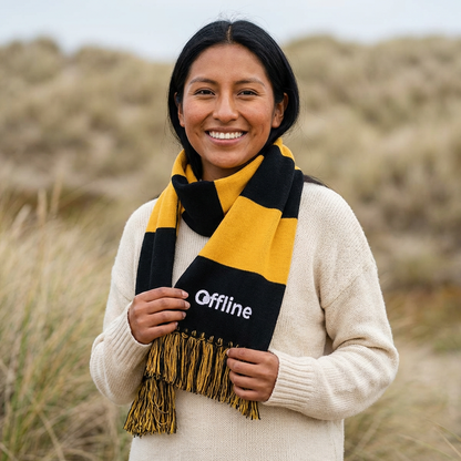 Embroidered 'Offline' Spectator Scarf