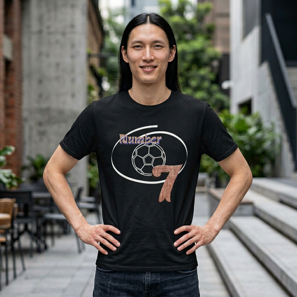 Soccer Number 7 Vintage Football Graphic T-Shirt