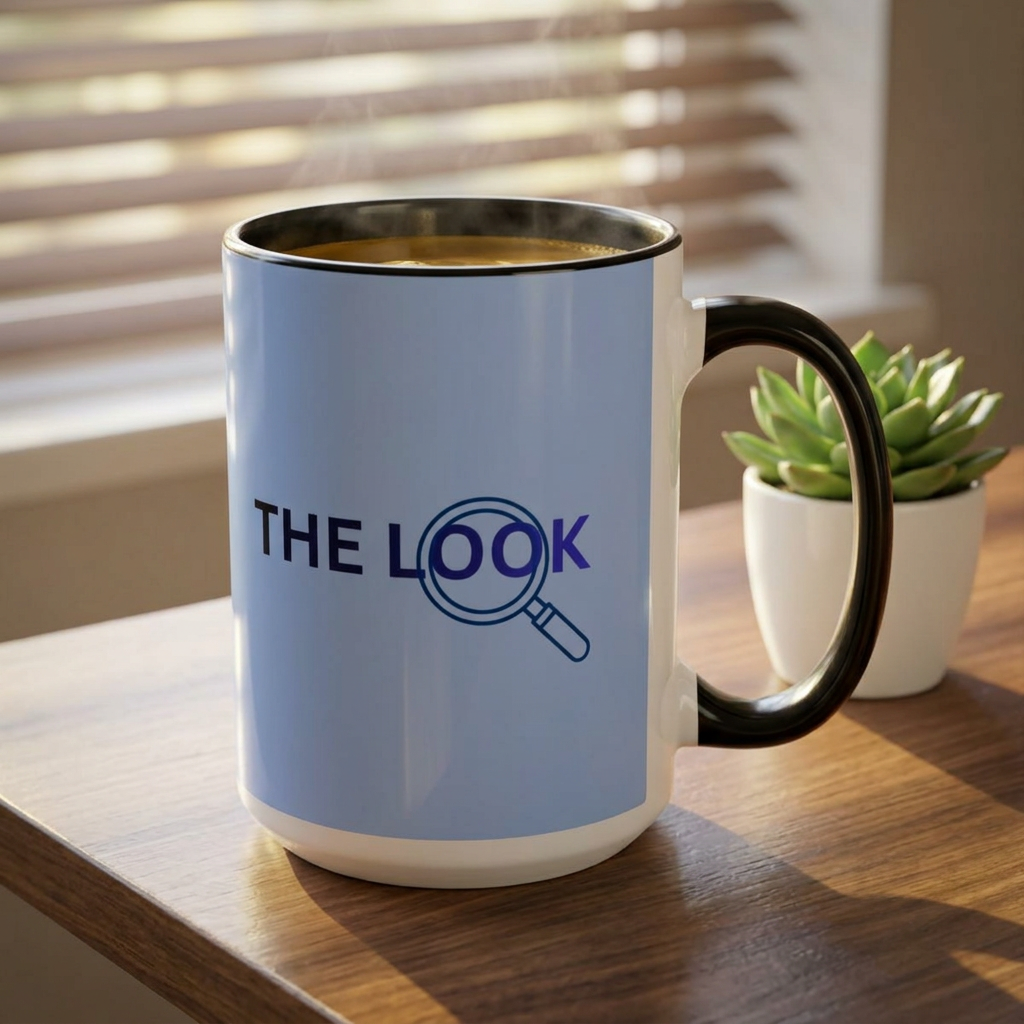 Accent Coffee Mug — "The Look" Logo Ceramic Mug (11/15oz)