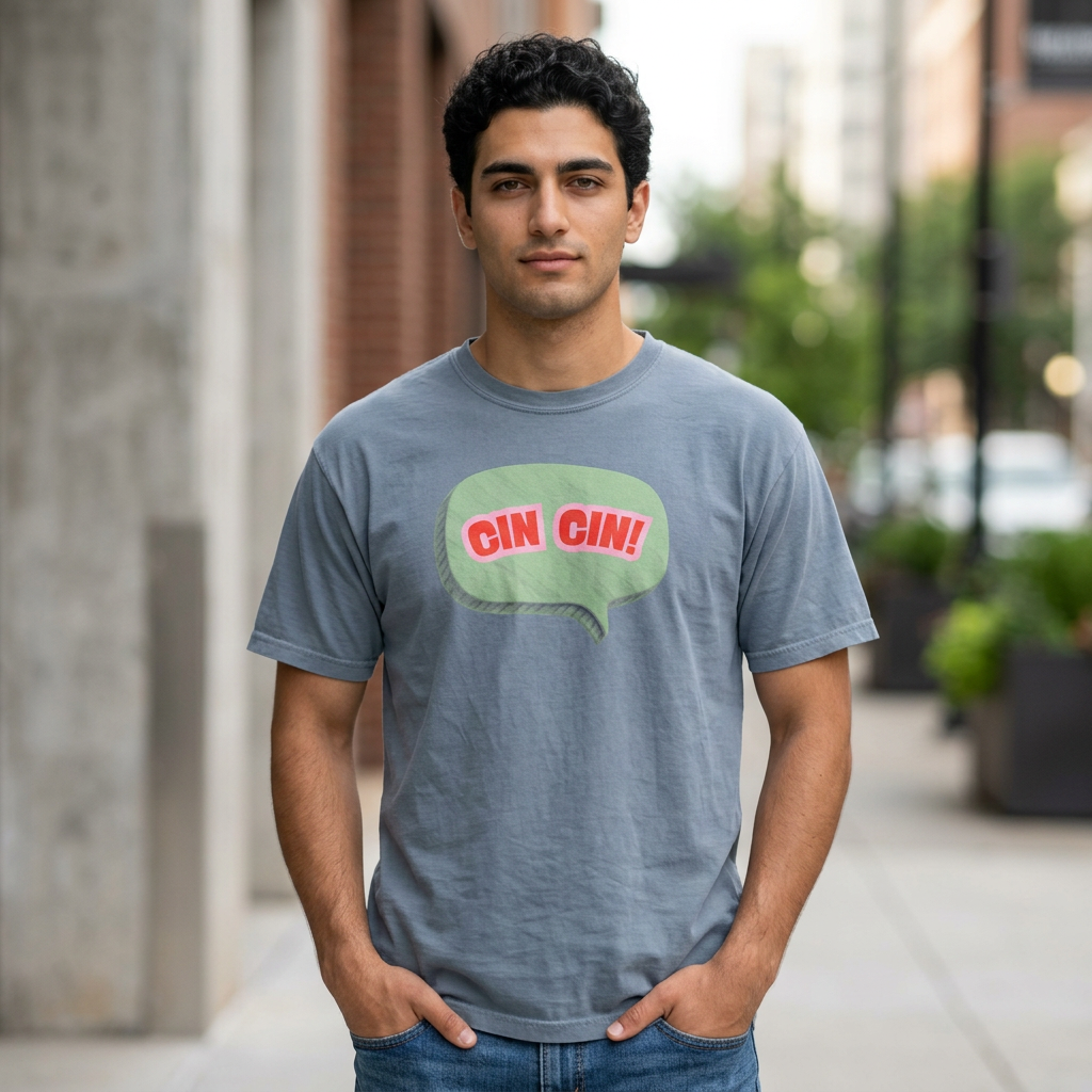 Cin Cin! Graphic Retro Speech Bubble Tee
