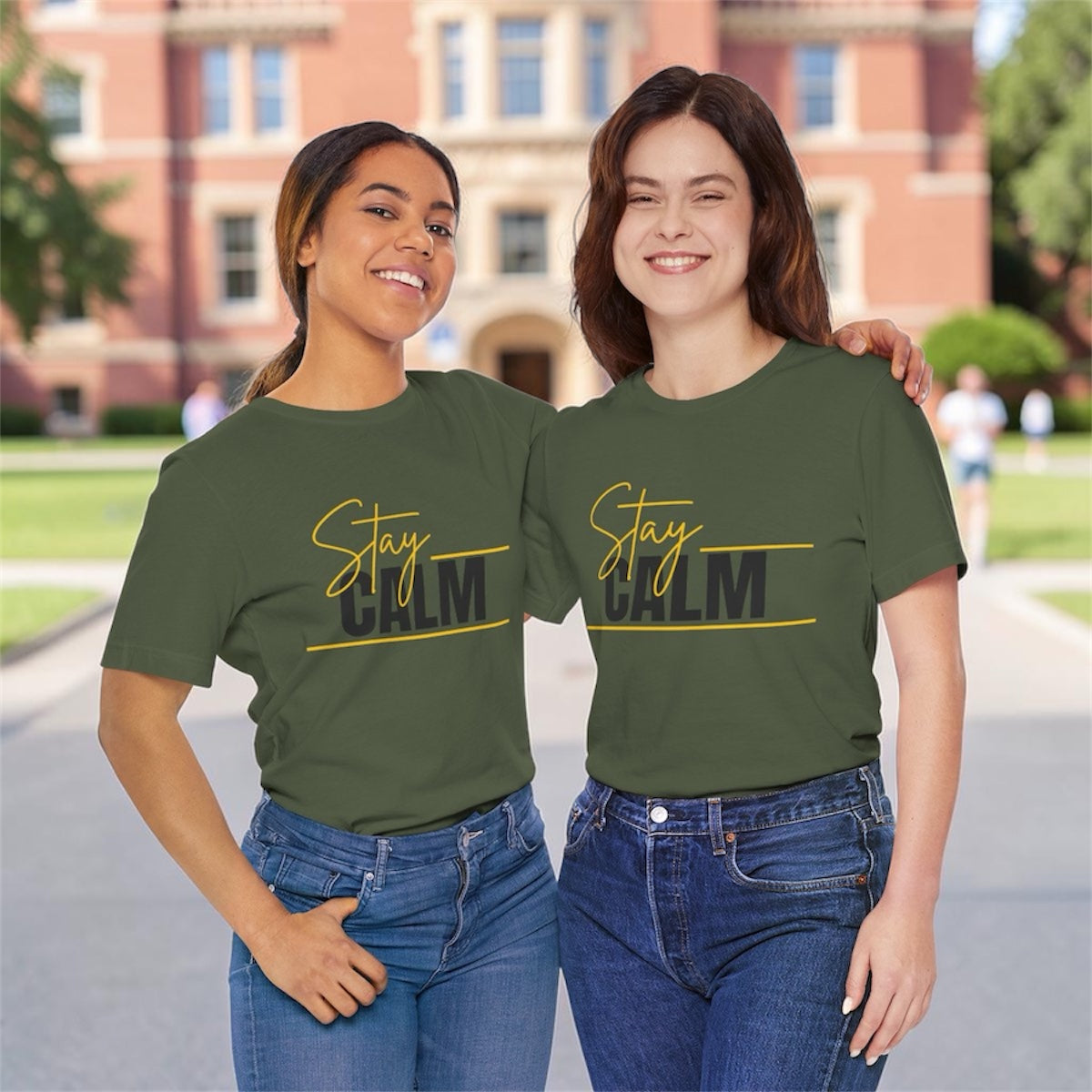 Stay Calm Tee  Minimal Motivational Graphic T-Shirt