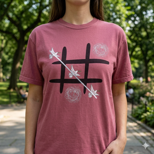 Tic Tac Doves Graphic T-Shirt Peace Wins