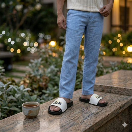 Stay Calm Slide Sandals Casual Pool & Beach Slides