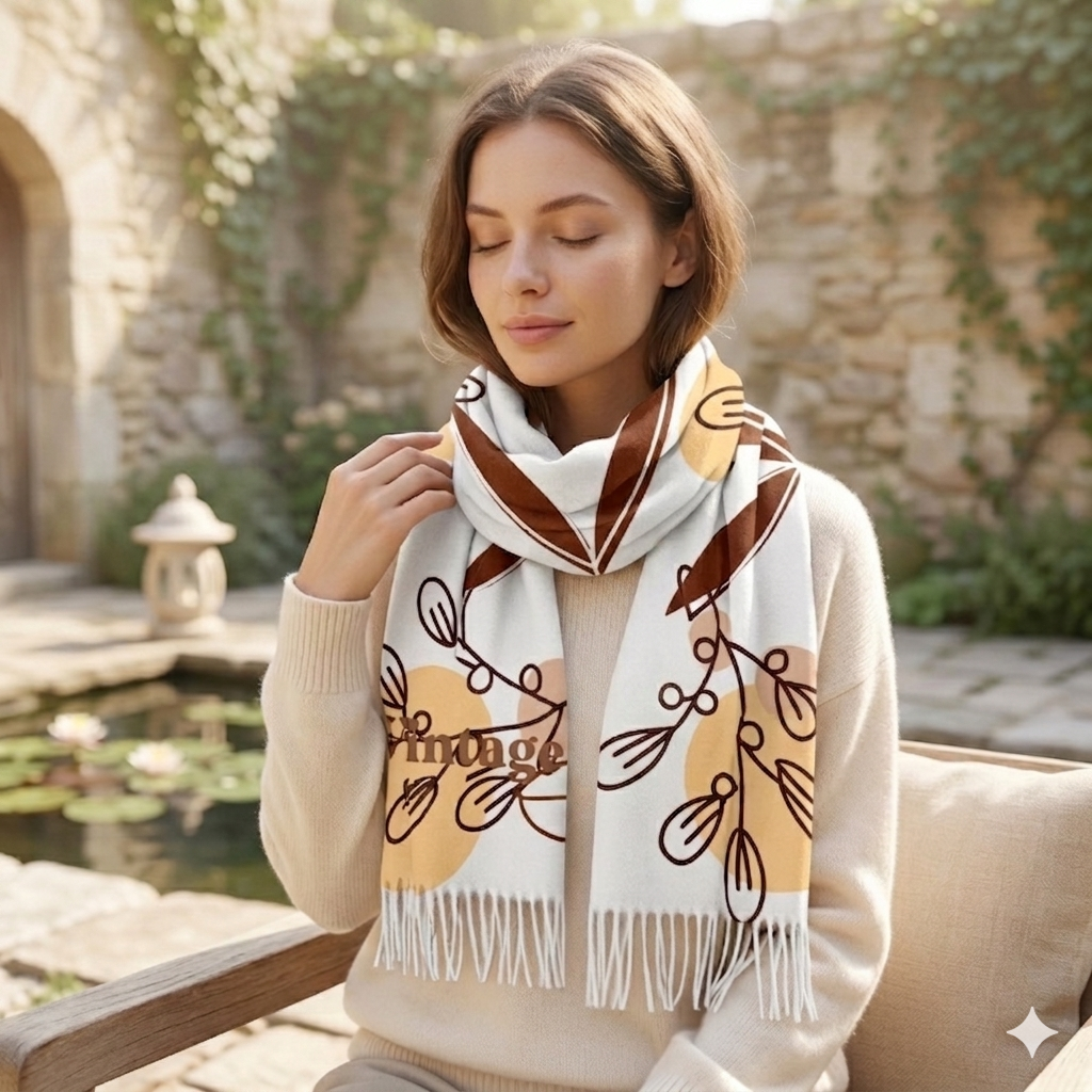 Vintage Botanical Light Scarf