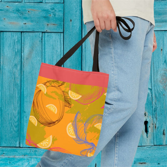 Bright Orange Lemon Sun Tote Bag