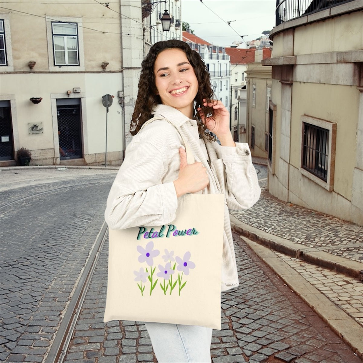 Petal Power Tote  Canvas Bag