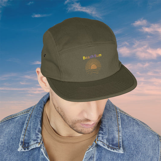 Embroidered 'Beach Bum' 5-Panel Cap