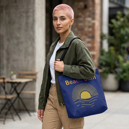 Beach Bum Tote Bag  for Summer, Vacation & Everyday Use
