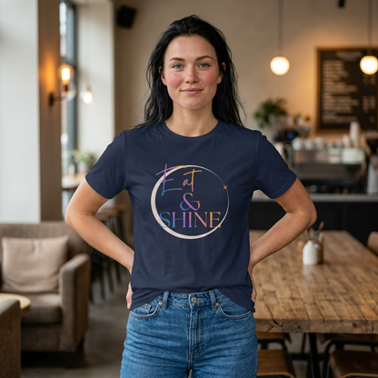 Eat & Shine Pastel Sunrise Inspirational Tee