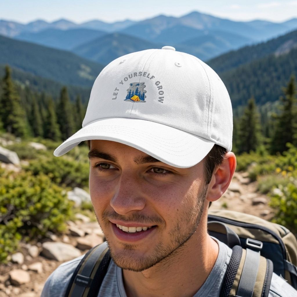 'Let Yourself Grow'  Embroidered Hat