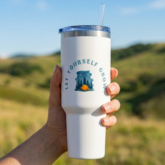 40oz Camping Travel Tumbler – "Let Yourself Go" Vacuum Insulated Stainless Steel Mug