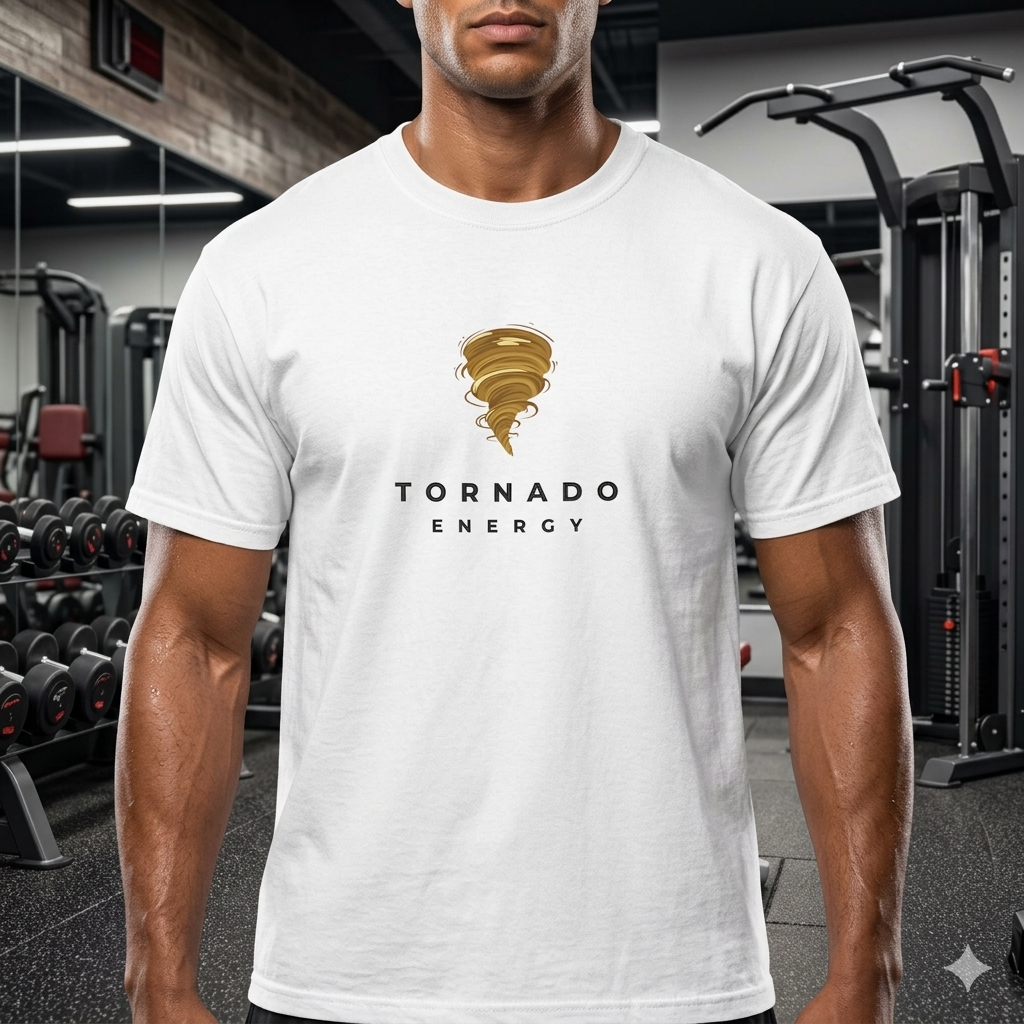Tornado Energy T-Shirt — Storm Logo Graphic Tee