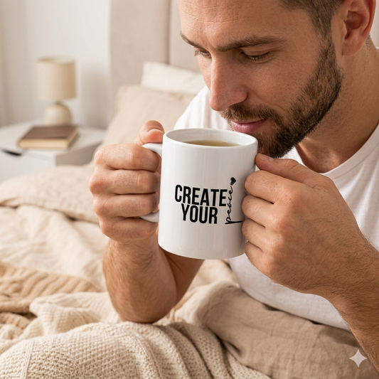 "Create Your Peace" Motivational Coffee Cup (11oz, 15oz)