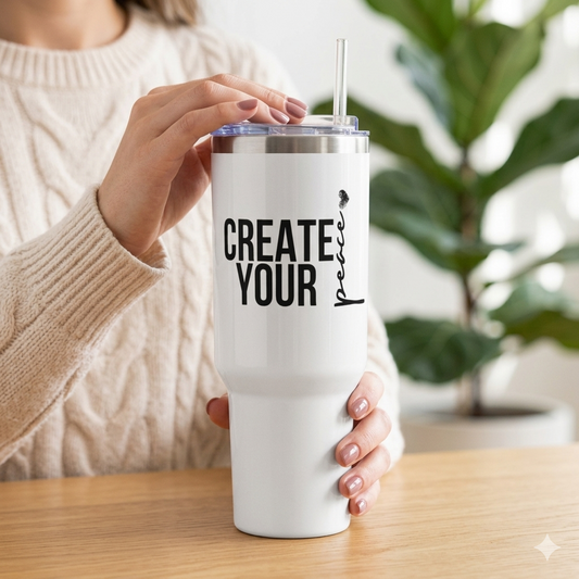 Create Your Peace 40oz Vacuum Tumbler