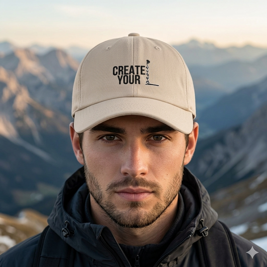 Create Your Peace Cap — Minimalist Embroidered Hat