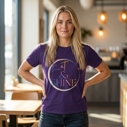 Eat & Shine Pastel Sunrise Inspirational T-Shirt